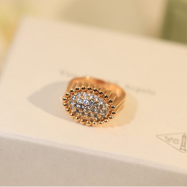 18K Perlée Diamond Ring - 图片 13