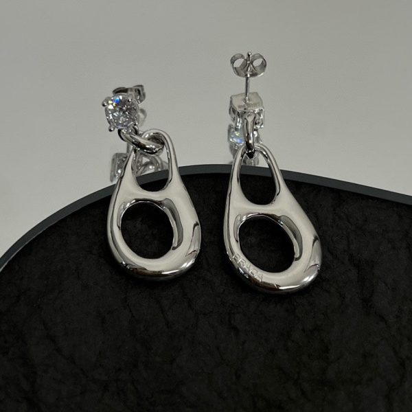 18K Pra Inverted Triangle Earrings - 图片 2