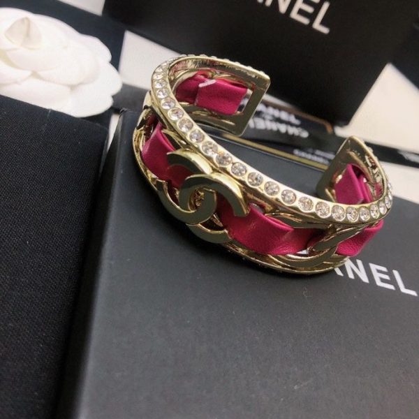 18K CC Red Cuff Bracelet - Image 4