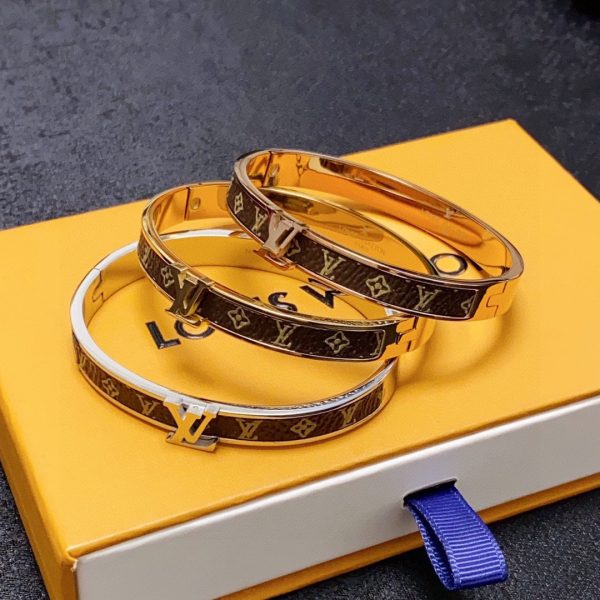 18K Louis Leather Vintage Bracelet - 图片 6