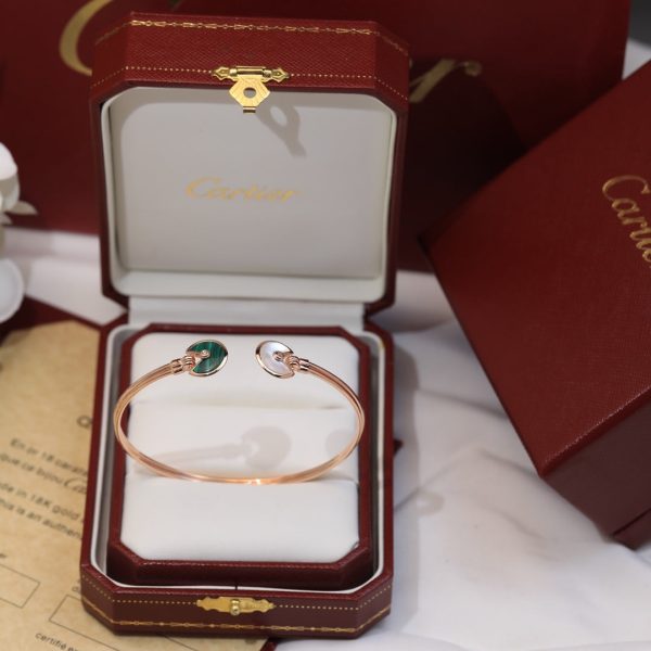 18K Malachite Pearl & Diamond Open Bracelet - 图片 7