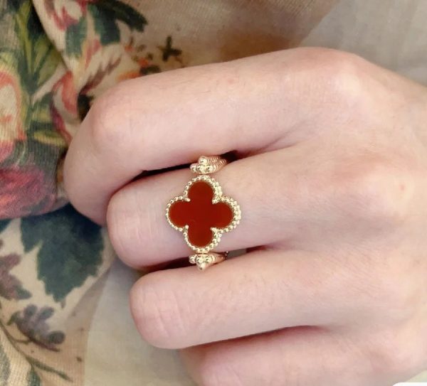 18K Vintage Alhambra Reversible Ring - 图片 7