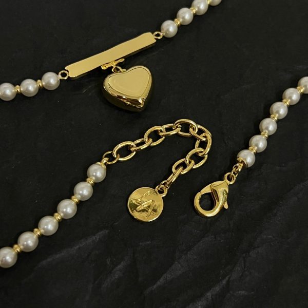 18K Triomphe Heart Pearl Necklace - 图片 5