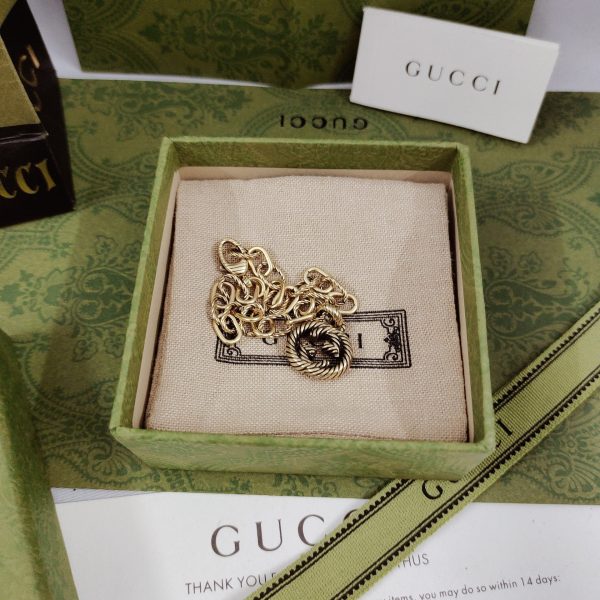 18K Double G Striped Pendant Bracelet - 图片 9
