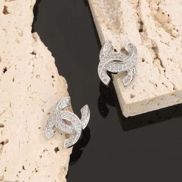 18K CC Diamonds Earrings - 图片 6