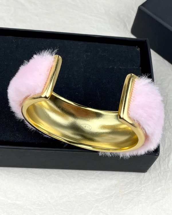 18K CC Pink Open Cuff Bracelet - Image 6