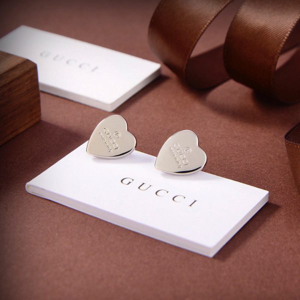 18k Double G Heart Earrings - 图片 5