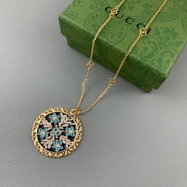 18K Double G Iconic Floral Pendant Necklace - 图片 6