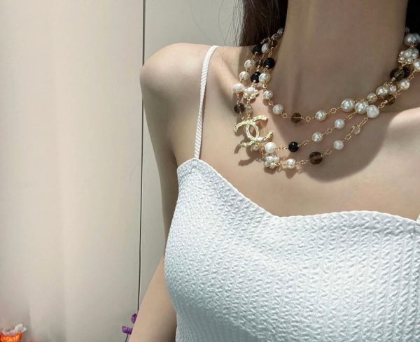18K CC 24B Long Pearls Necklace - 图片 6