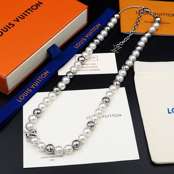 18K Louis Monogram Pearls Necklace - 图片 11