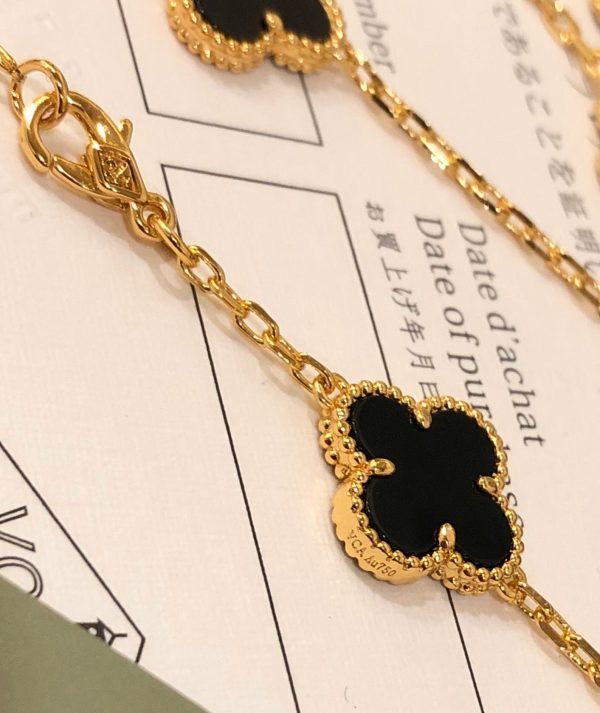 18K Vintage Alhambra 20 Motifs Long Necklace - Image 8