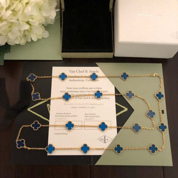 18K Vintage Alhambra 20 Motifs Long Necklace - 图片 9