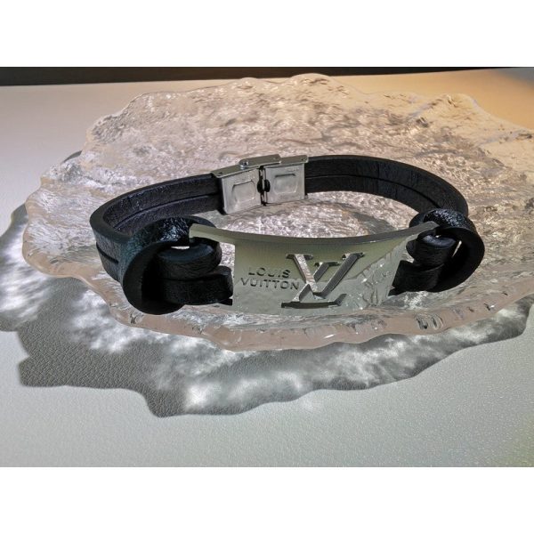 18K Louis Leather Bracelet - 图片 6