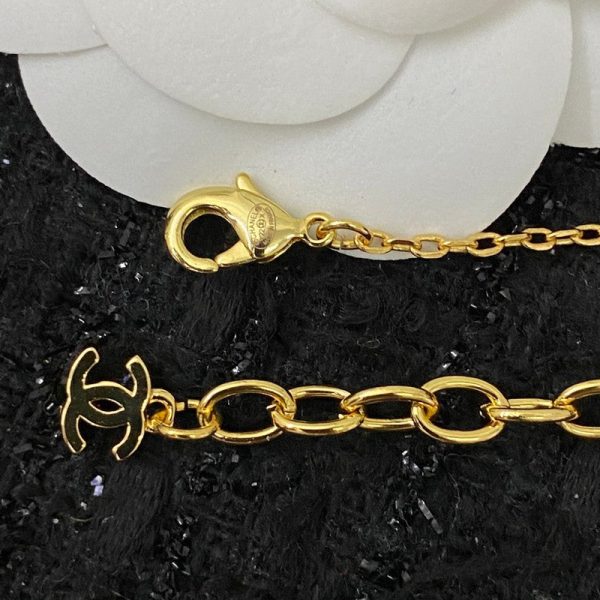 18K CC Flower Crystal Necklace - Image 7