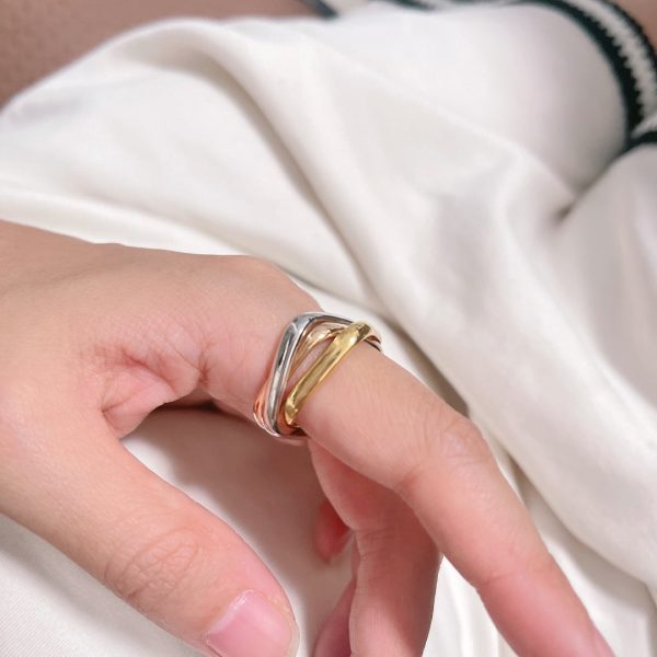 18K Trinity Cushion Ring - Image 6