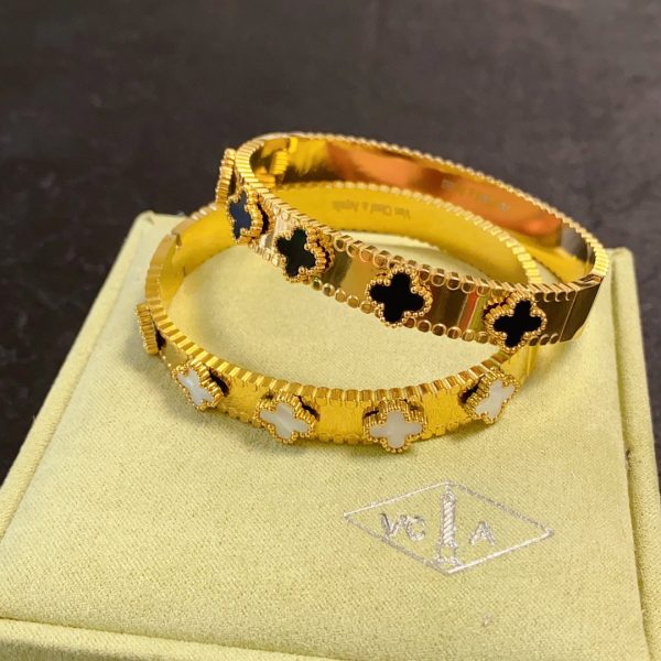 18K Perlée Clovers Bracelet - 图片 8