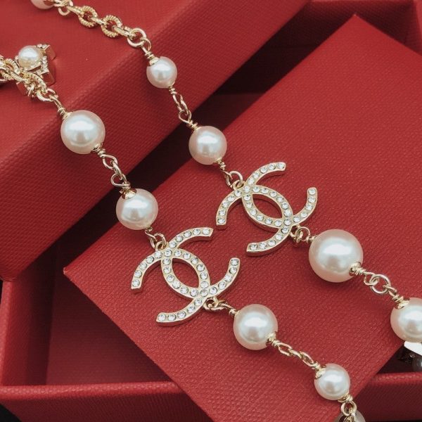 18K CC No.5 Star Long Pearl Necklace - 图片 6