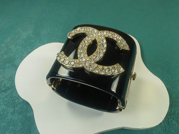 18K CC Crystal Cuff Bracelet - Image 6