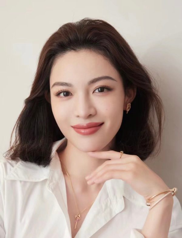 18K T Keys Woven Diamond Earrings - 图片 8