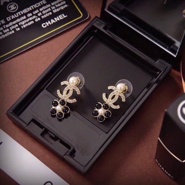 18K CC Butterfly Pendant Earrings - Image 6