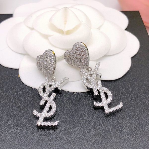 18K Saint Heart Diamonds Earrings - 图片 7