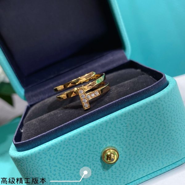 18K T Diamond Square Ring - 图片 8