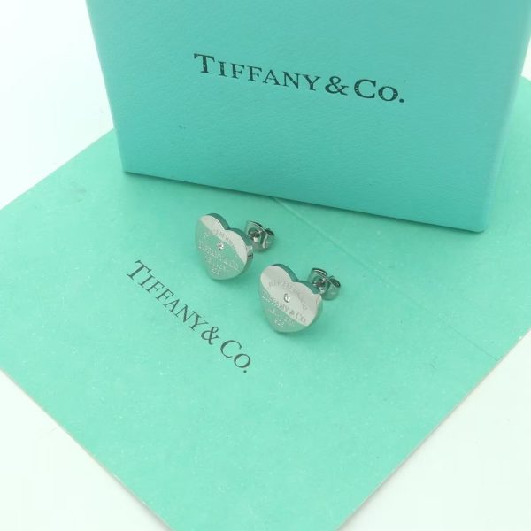 18K Return to Tiffany Heart Tag Stud Earrings - 图片 6