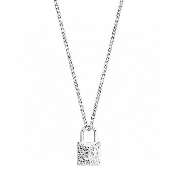 18K CD Lock Necklace - 图片 2