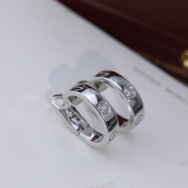 18K Love 2 Diamonds Earrings - 图片 2