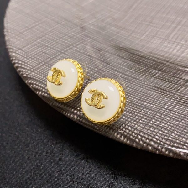 18K CC Pearl Vintage Earrings - 图片 7
