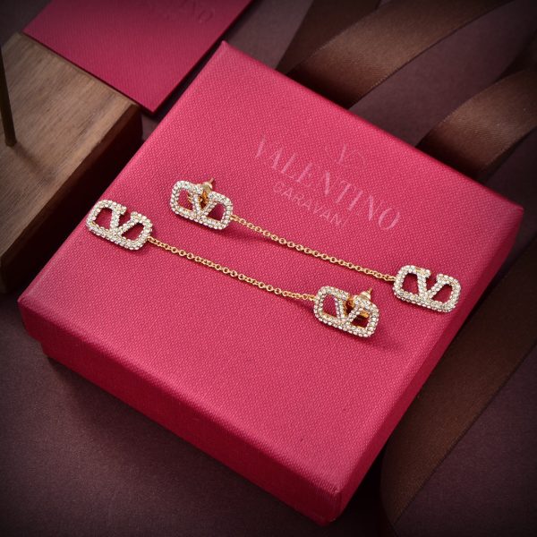 18K Garavani Crystal Vlogo Signature Earrings - 图片 8