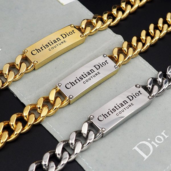 18K CD Chain Link Bracelet - 图片 5