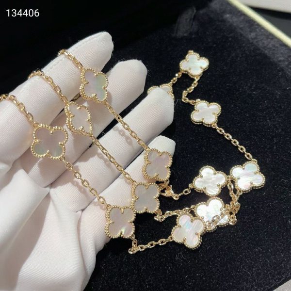 18K Vintage Alhambra 20 Motifs Long Necklace - 图片 8