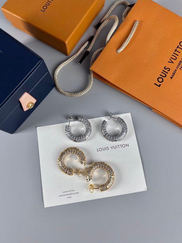 18k Louis Circle Diamonds Earrings - 图片 7