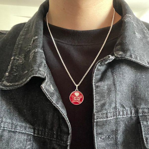 18K Double G Ghost Red Necklace - 图片 4