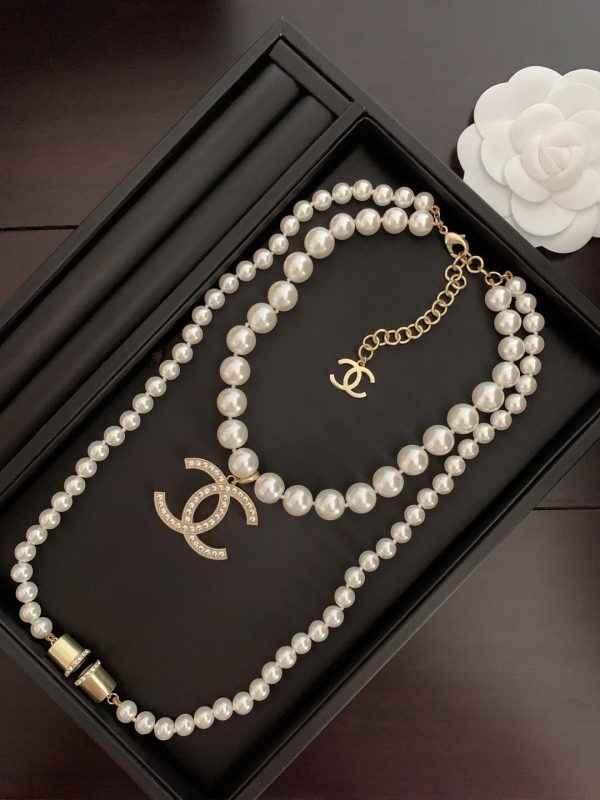 18K CC Pearls Long Necklace - 图片 7