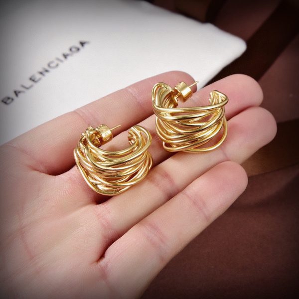 18K BB Wire Earrings - 图片 6