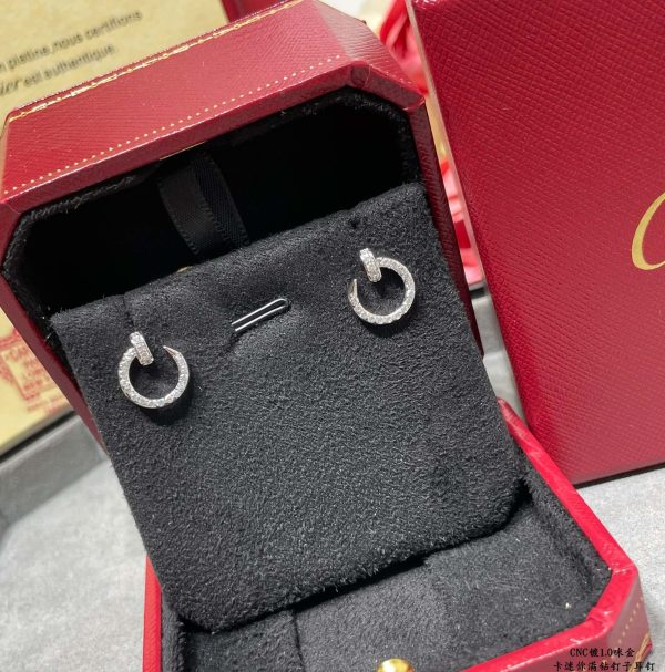 18K Juste Un Clou Diamonds Earrings - 图片 8