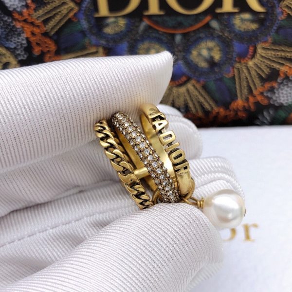 18K CD Pearl & Crystal J'Adior Rings - 图片 12