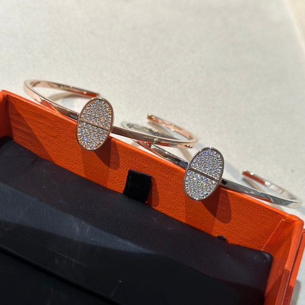18K Chaine d'Ancre Verso H Bracelet - 图片 9