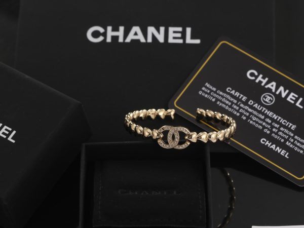 18K CC Open Cuff Bracelet - Image 7