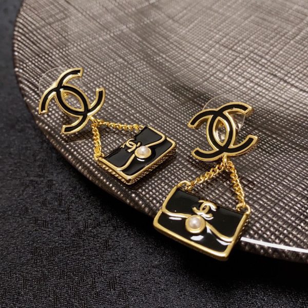 18K CC Classic Bag Pendant Earrings - Image 5