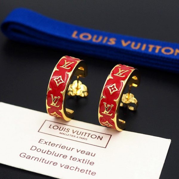 18K Louis Nanogram Enamel Earrings - 图片 4