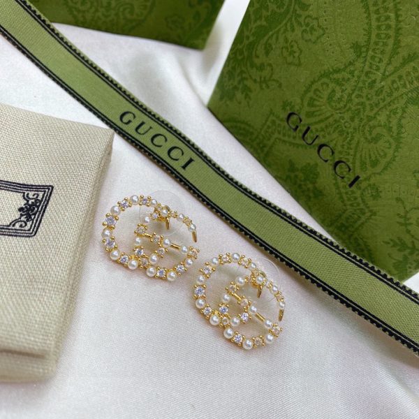 18K Double G Pearls Earrings - 图片 3