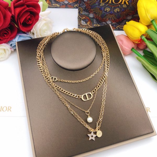 18K CD Multi Layer Necklace - 图片 4