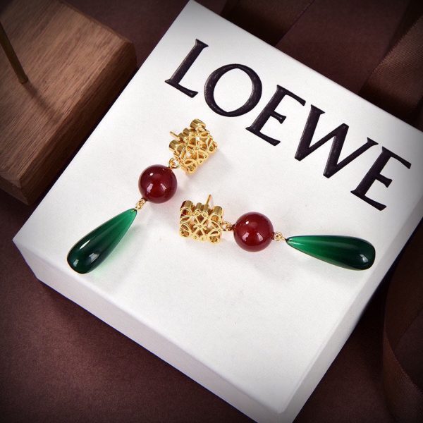 18K Anagram Color Crystals Earrings - 图片 8