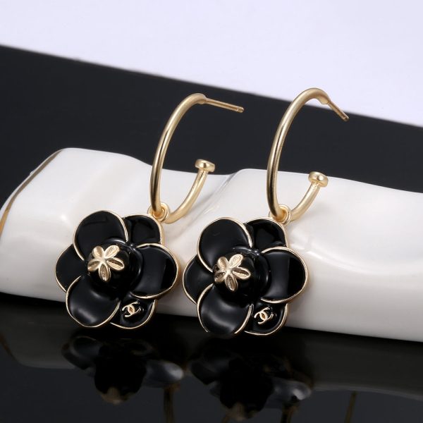 18K CC Flower Earrings - 图片 2