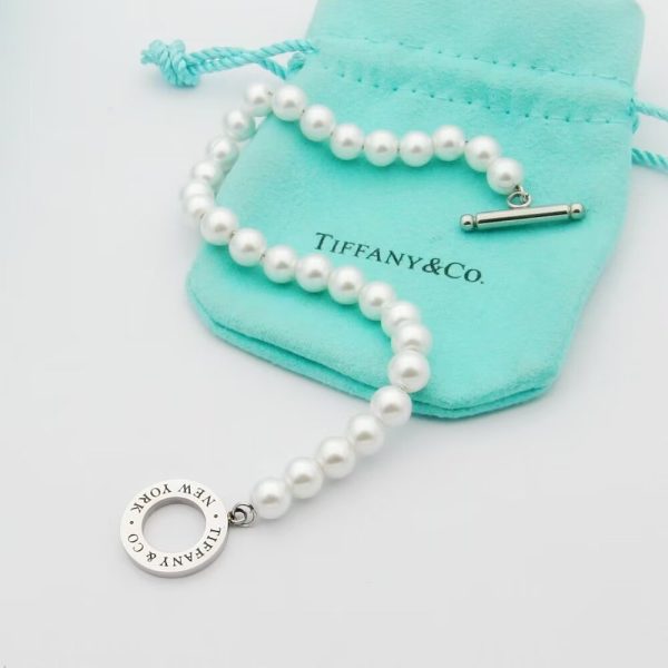 18K T Tag Beads Necklace - 图片 4