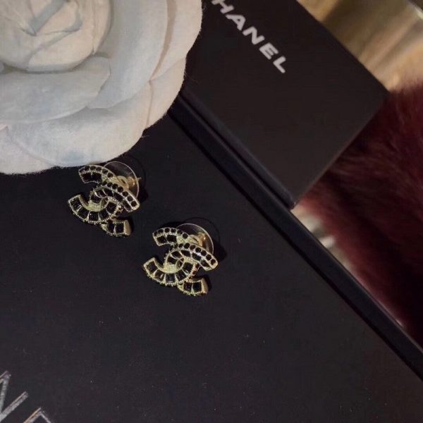 18K CC Black Crystals Earrings - Image 7