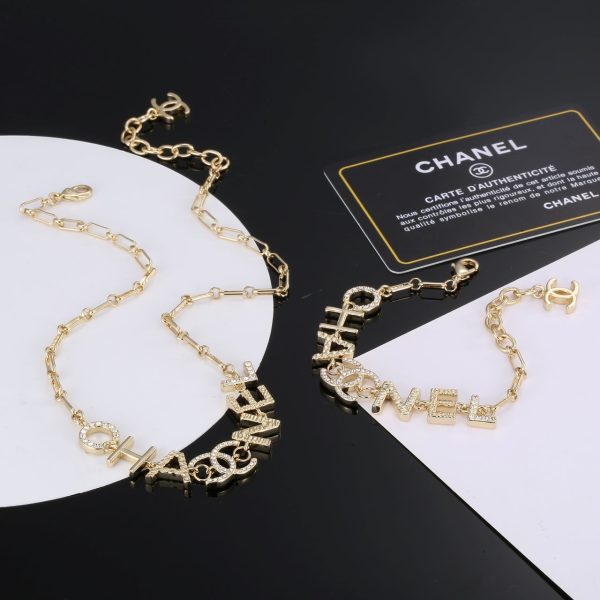 18K CC Script Chain Bracelet - 图片 3